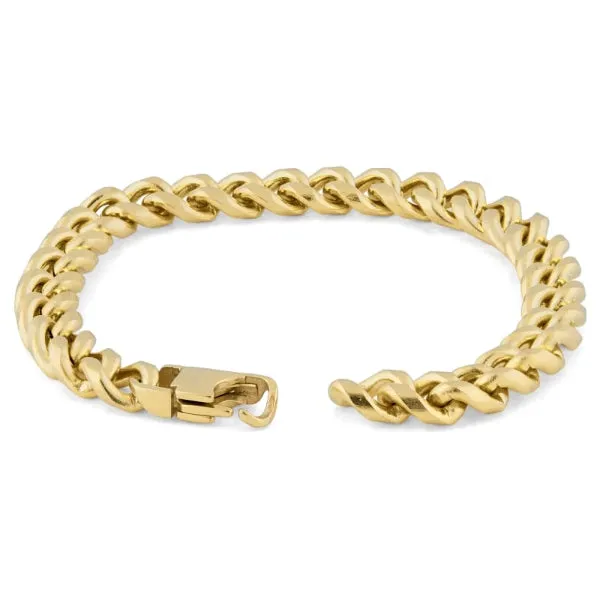 Classy Men 8mm Gold-Toned Chain Bracelet