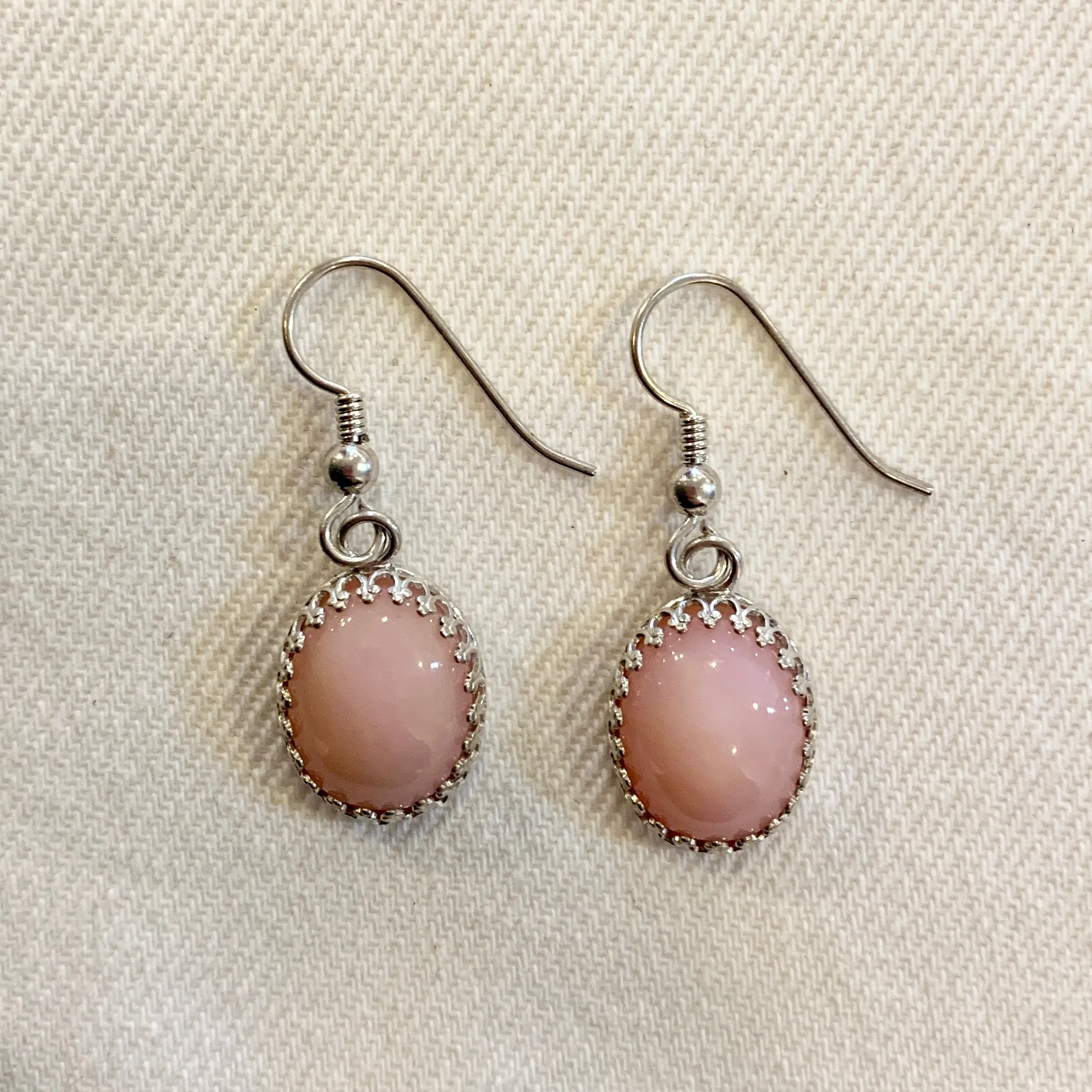 Crystal Creek Gems: Pink Chalcedony Earrings