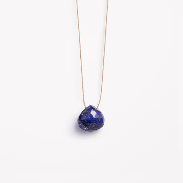 Crystal Minimal Necklace | Lapis Lazuli