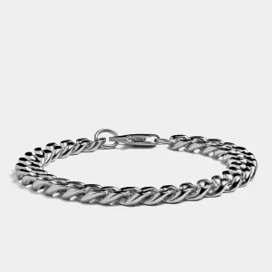 Cuban Chain Bracelet Silver (8mm)