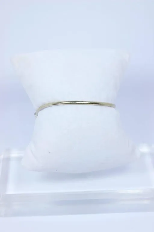 DIAMOND 18 Karat White Gold Heart Bangle Bracelet