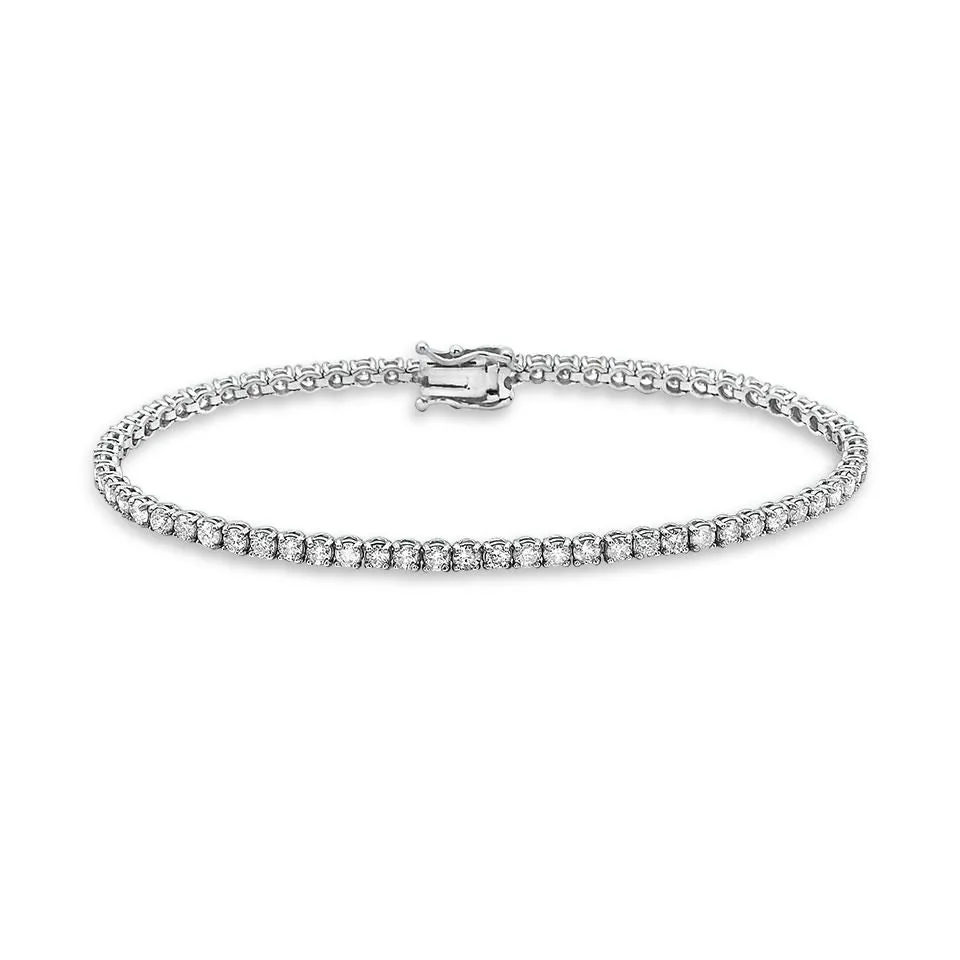 Diamond Tennis Bracelet (7.00 ct.) 3.7 mm 4-Prongs Setting in 14K Gold