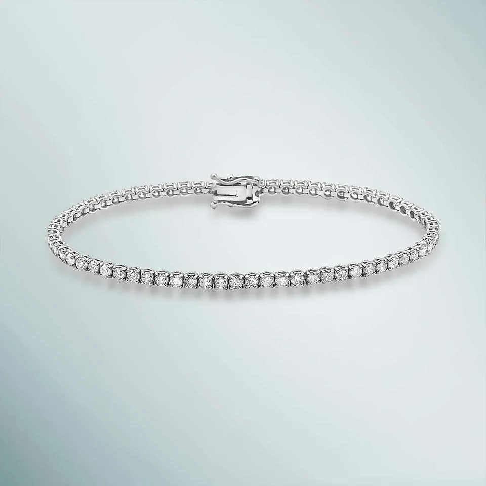 Diamond Tennis Bracelet (7.00 ct.) 3.7 mm 4-Prongs Setting in 14K Gold