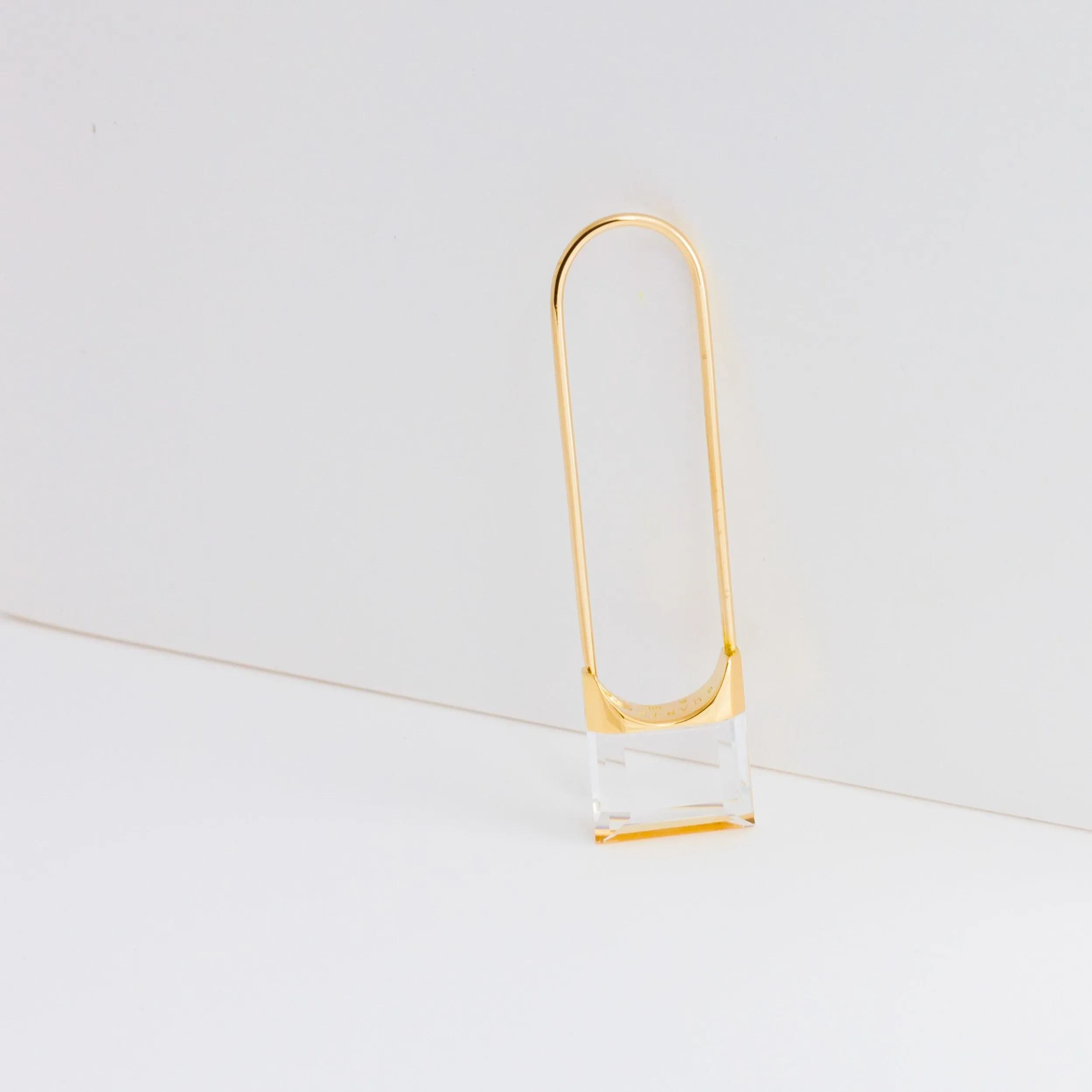 Drop square quartz earring (single)