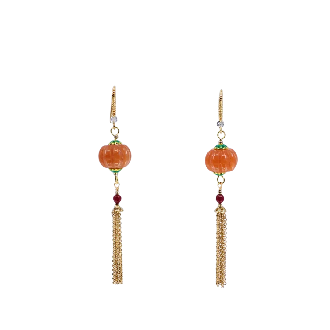 Dunhuang Gemstone Pumpkin Earrings