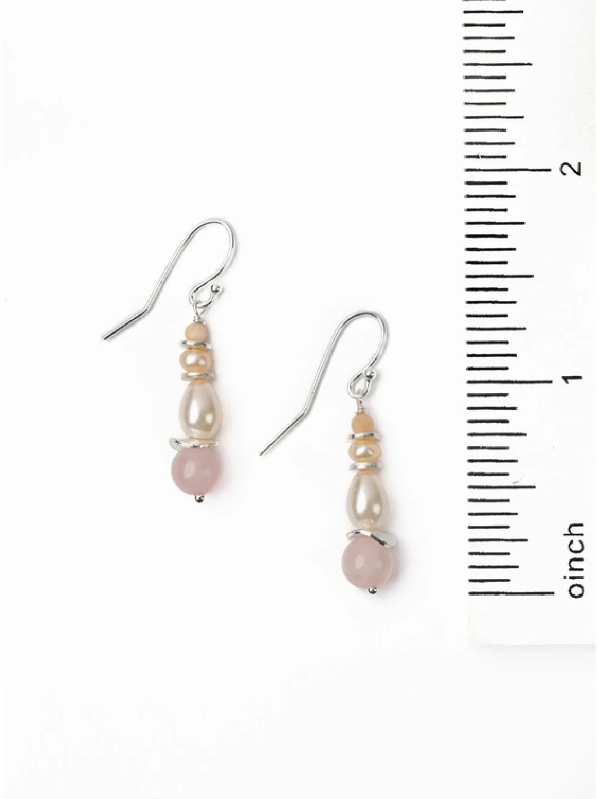 Embrace Rose Quartz & Pearl Dangles by Anne Vaughan