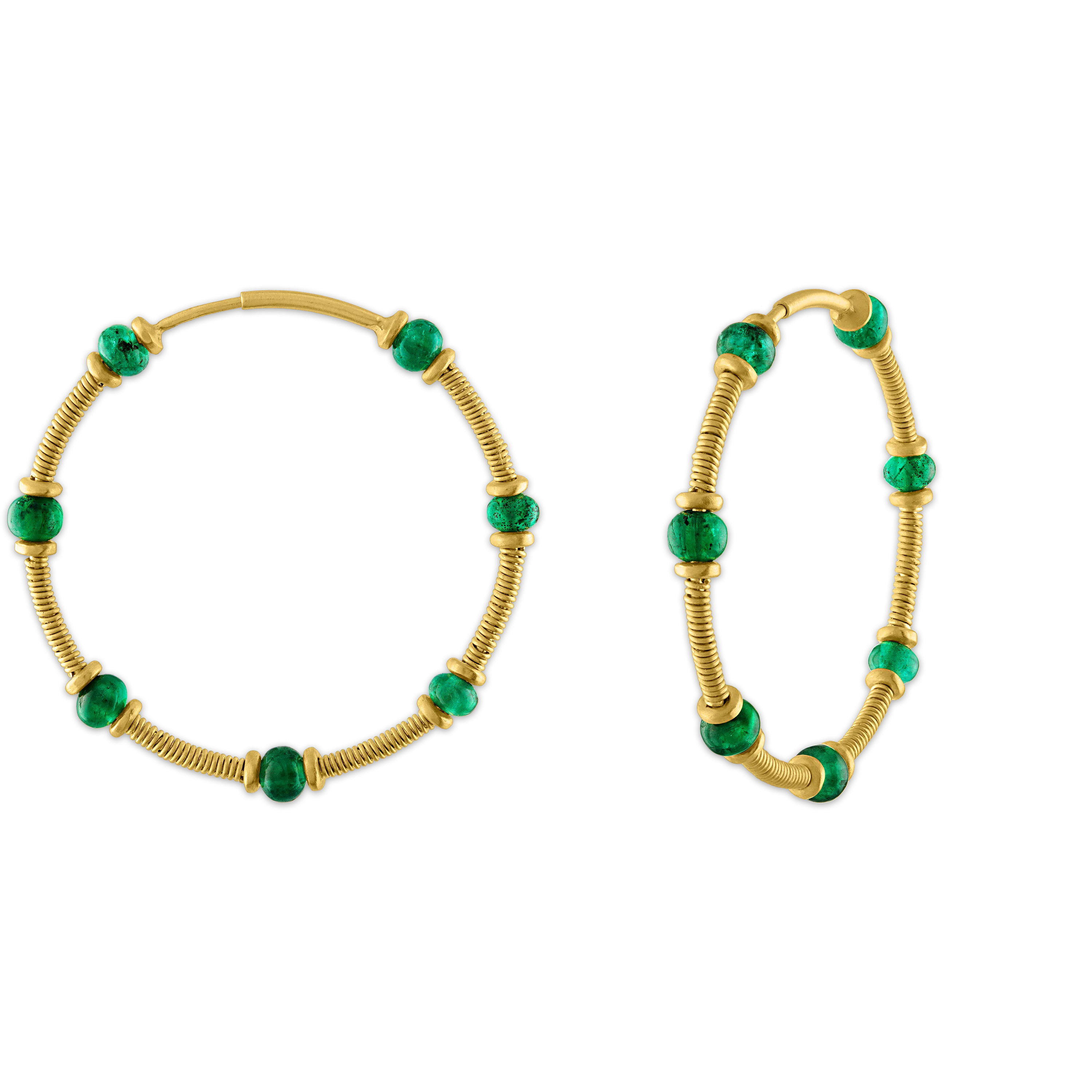 Emerald Zeno Hoop Earrings