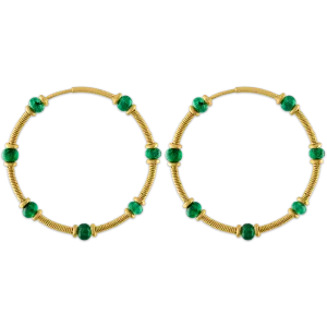 Emerald Zeno Hoop Earrings