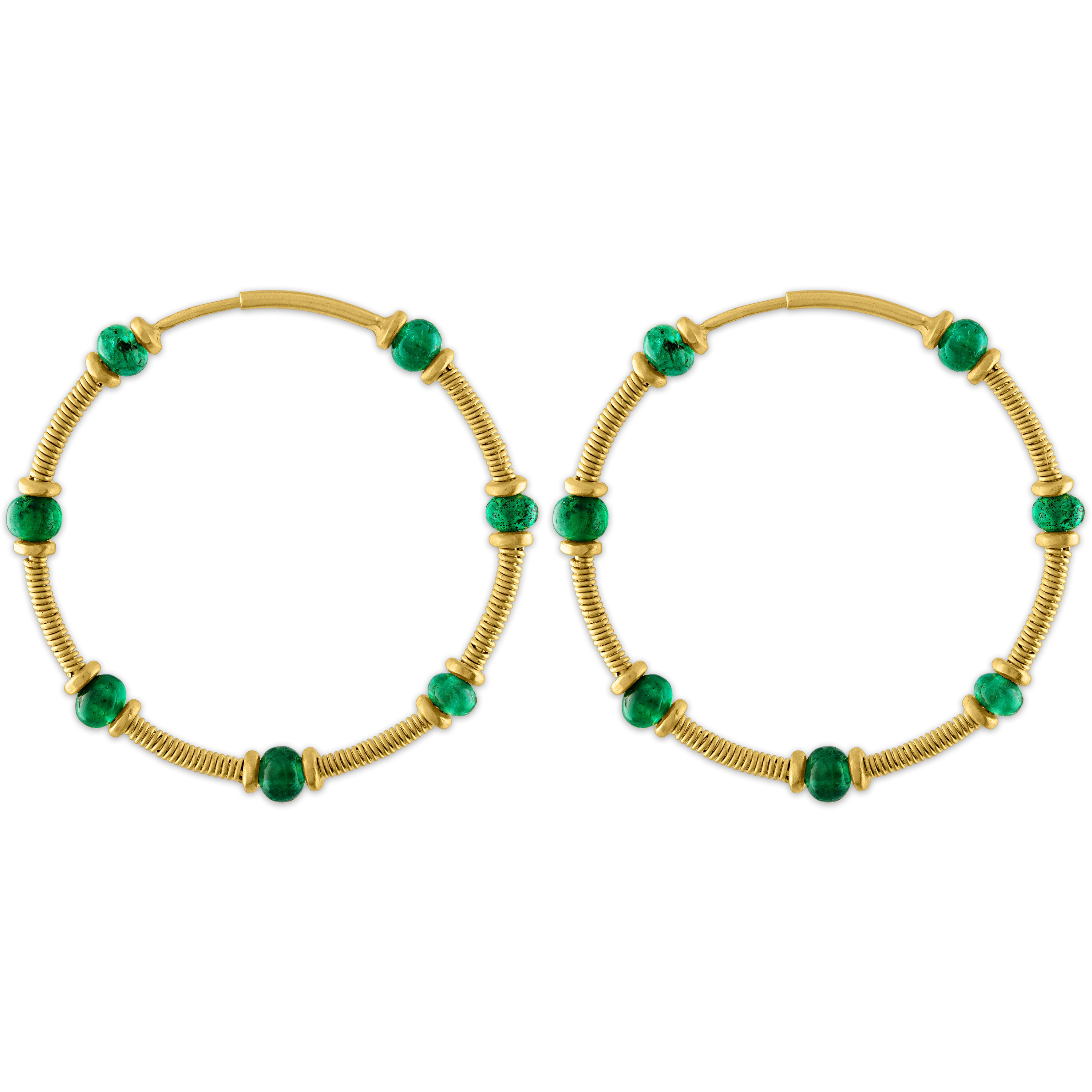 Emerald Zeno Hoop Earrings