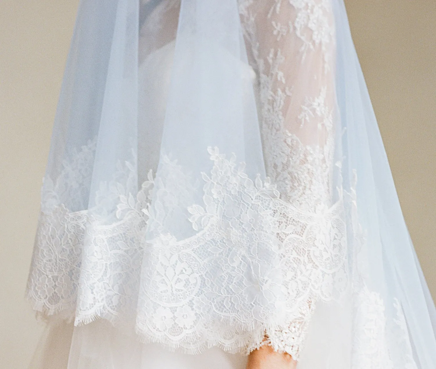 EVERMORE Pale Blue Italian Tulle Cathedral Veil