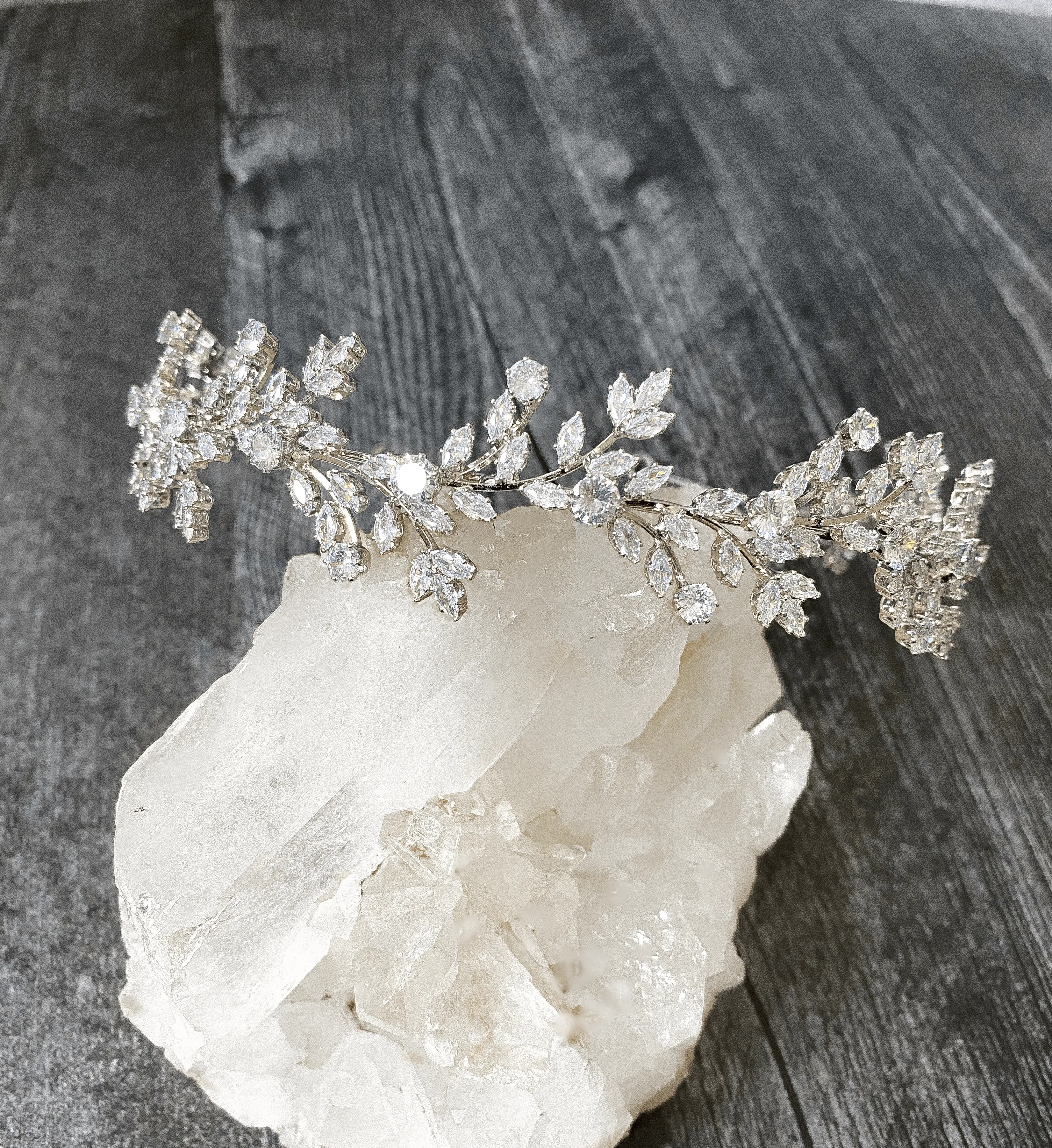 FABRICE Simulated Diamond Headband Headpiece