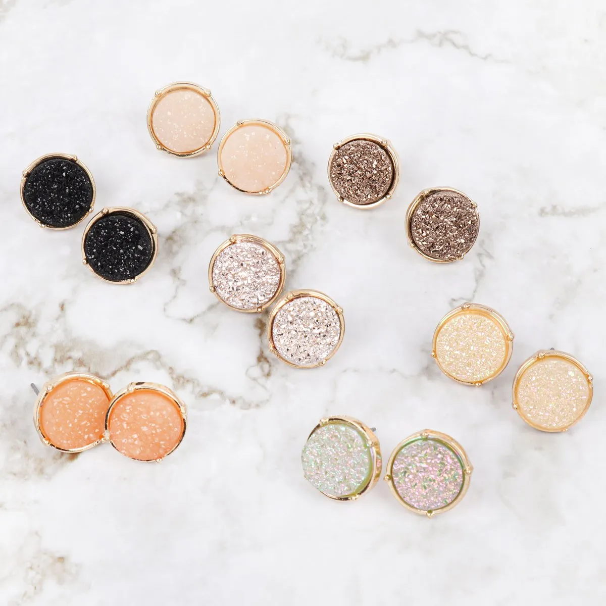 Fdruzy Round Post Earrings