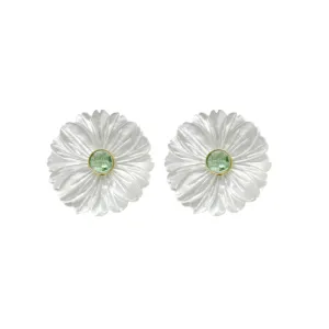 Fleur Green Quartz Earrings