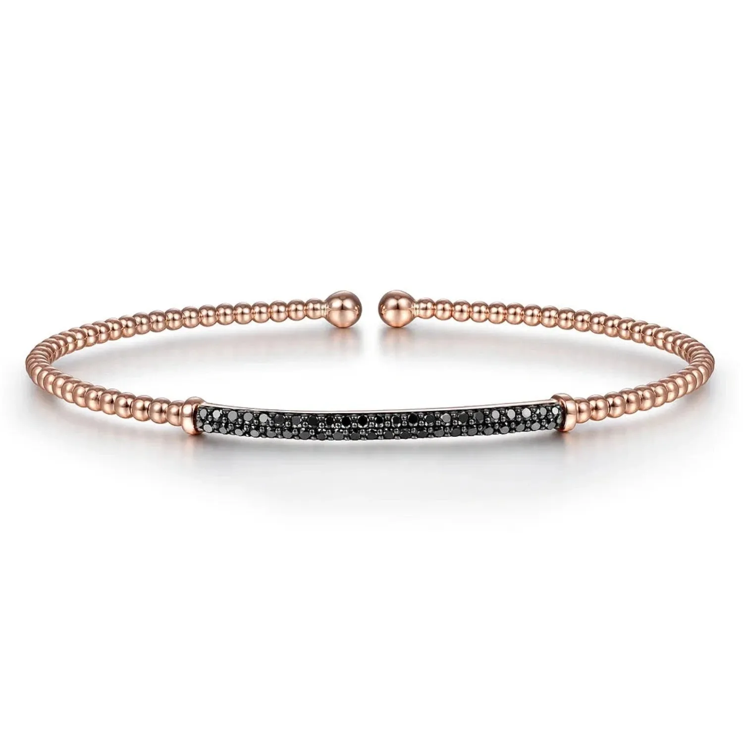 Gabriel & Co. Bujukan Pave Black Diamond Bar Bracelet