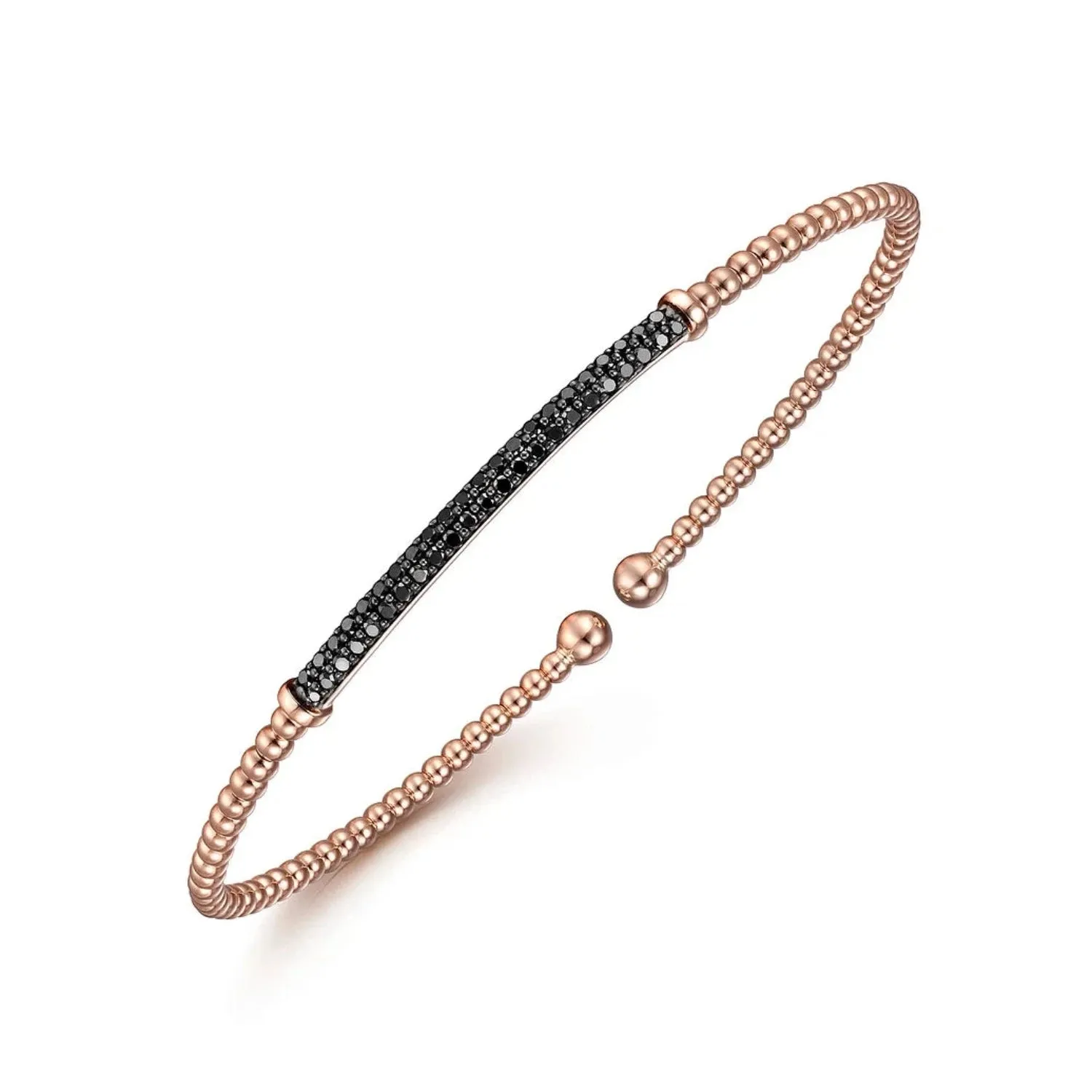 Gabriel & Co. Bujukan Pave Black Diamond Bar Bracelet