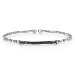 Gabriel & Co. Bujukan Pave Black Diamond Bar Bracelet