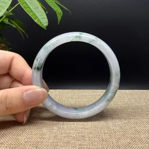 Genuine Burmese Lavender  Blue Jade Jadeite Bangle Bracelet ( 59.8mm )