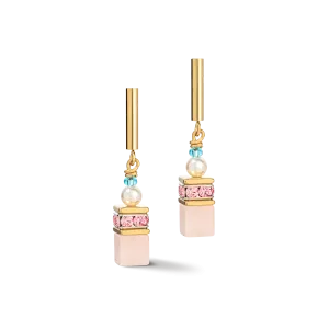 GeoCUBE® Precious Fusion Pearls earrings multicolour pastel