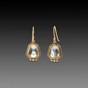 Geometric Blue Topaz Earrings