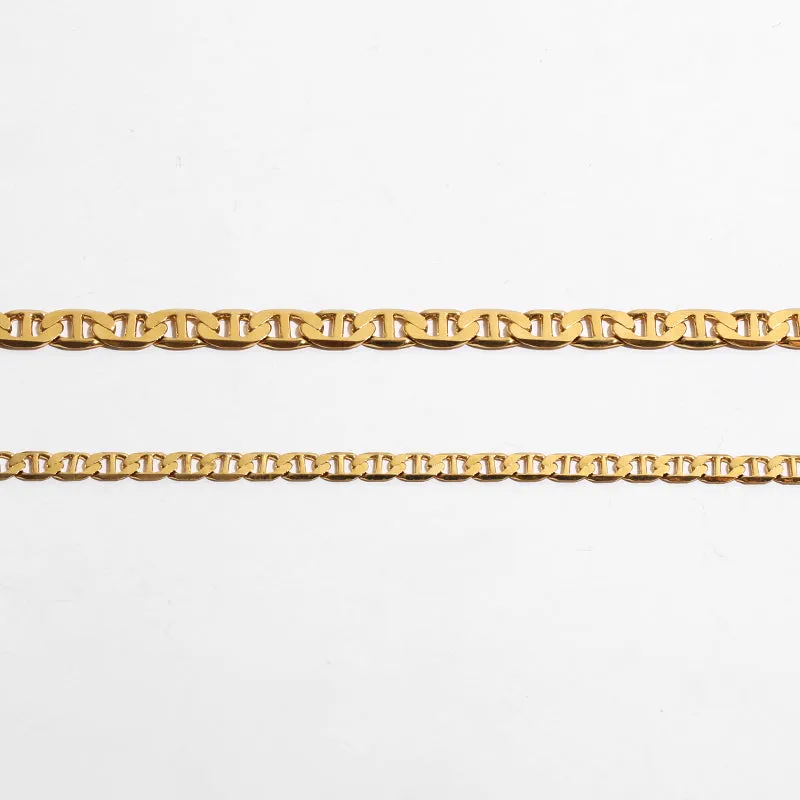 Gold Chain Geometric Inlay Necklace