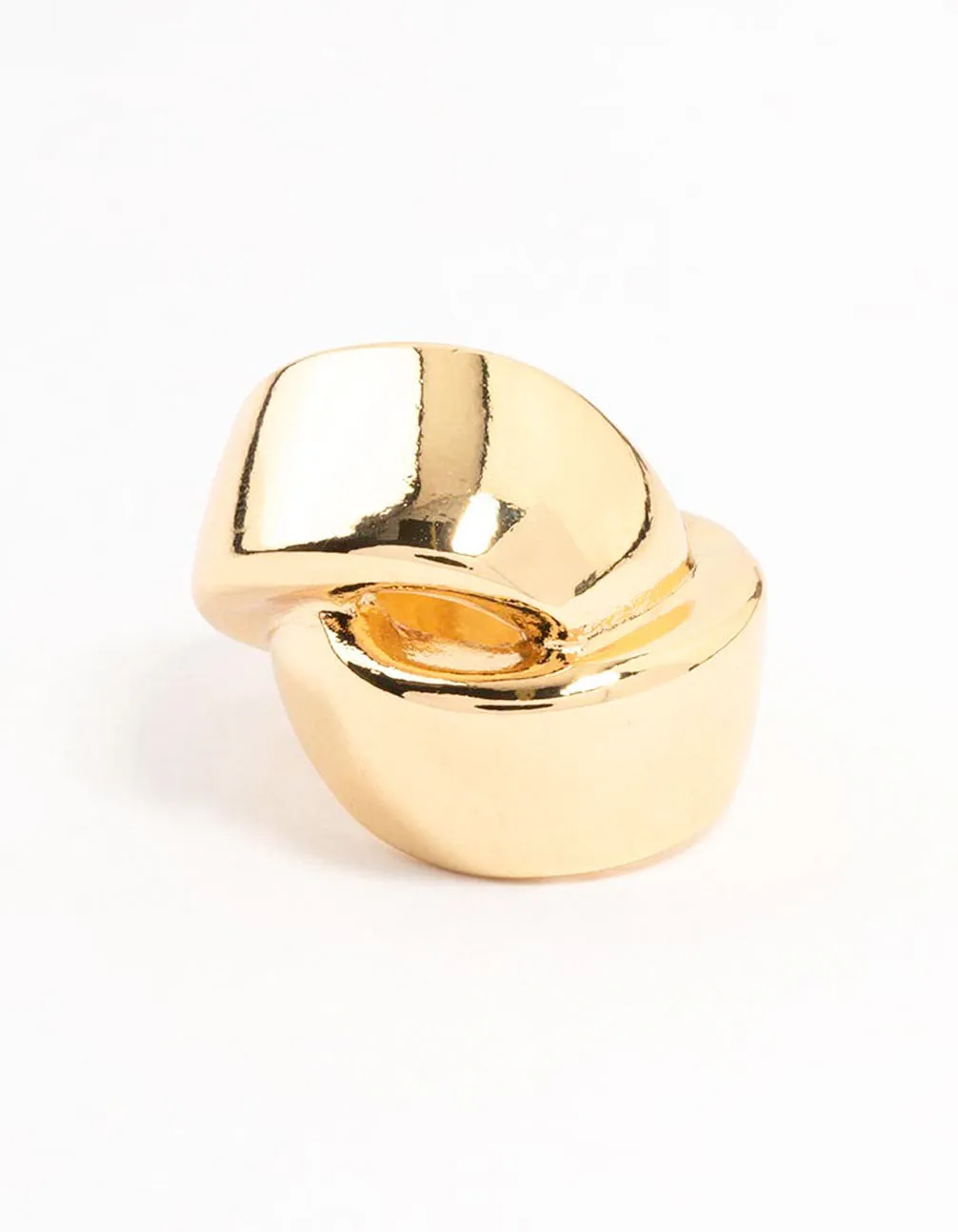 Gold Plated Puffy Wrapped Layered Ring