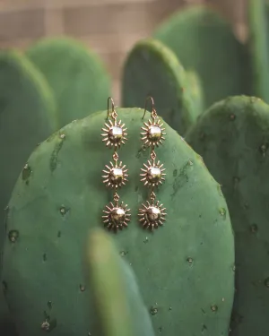 Golden Sun Dangle Earrings