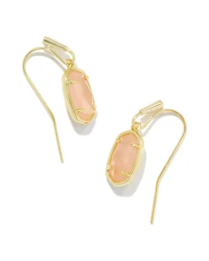 Grayson Gold Drop Earrings in Rose Quartz