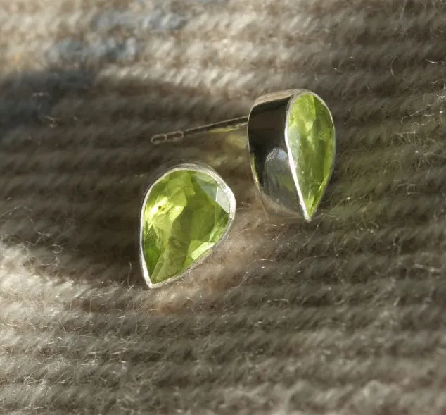 Green Topaz Studs