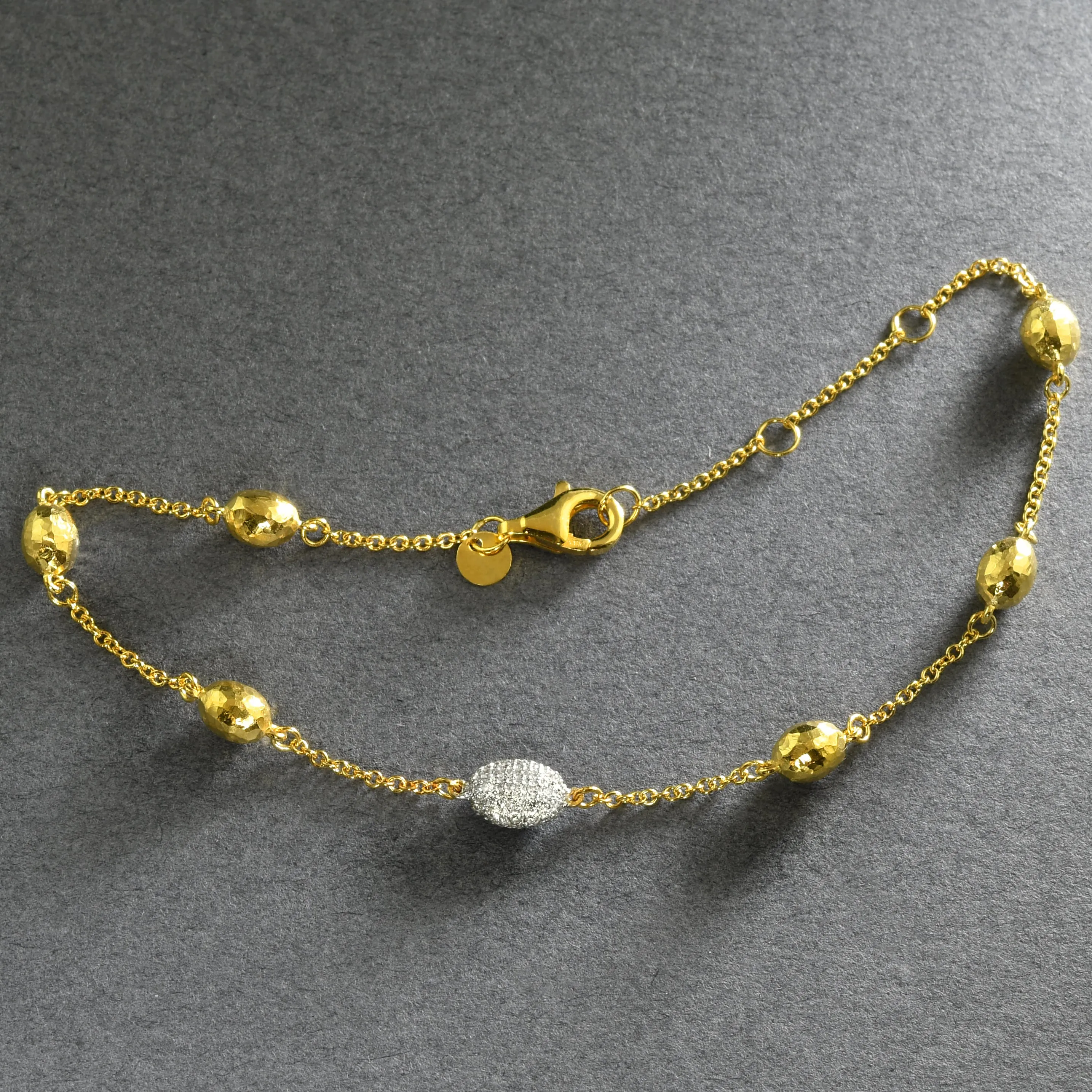 Handmade Gold And Diamond Bracelet