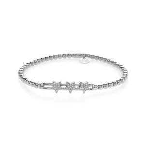 Hulchi Belluni 18K White Gold Tresore Star Diamond Bracelet