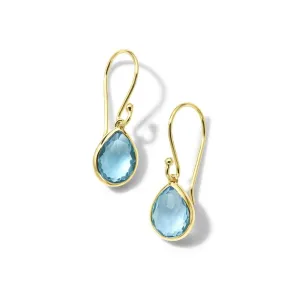 Ippolita 18k Yellow Gold Blue Topaz Rock Candy Teeny Teardrop Earrings