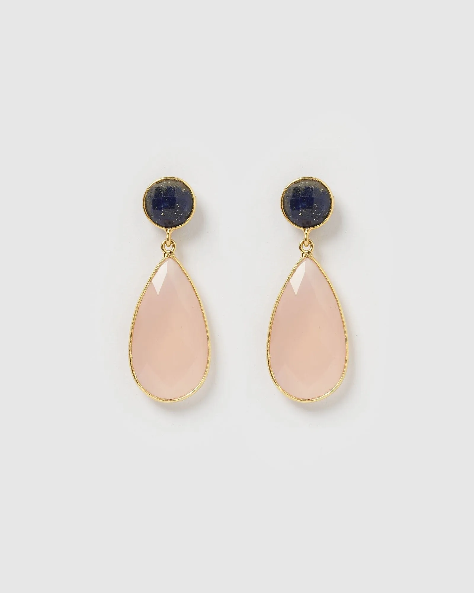 Izoa Patience Earrings Pink Blue