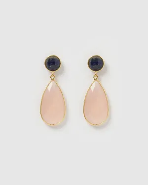 Izoa Patience Earrings Pink Blue