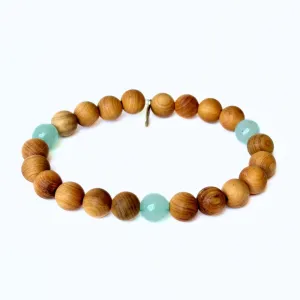 Jade Crystal Bracelet | Sandalwood Essential Oil Diffuser | Triangle Collection