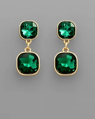 Janice Earrings Emerald