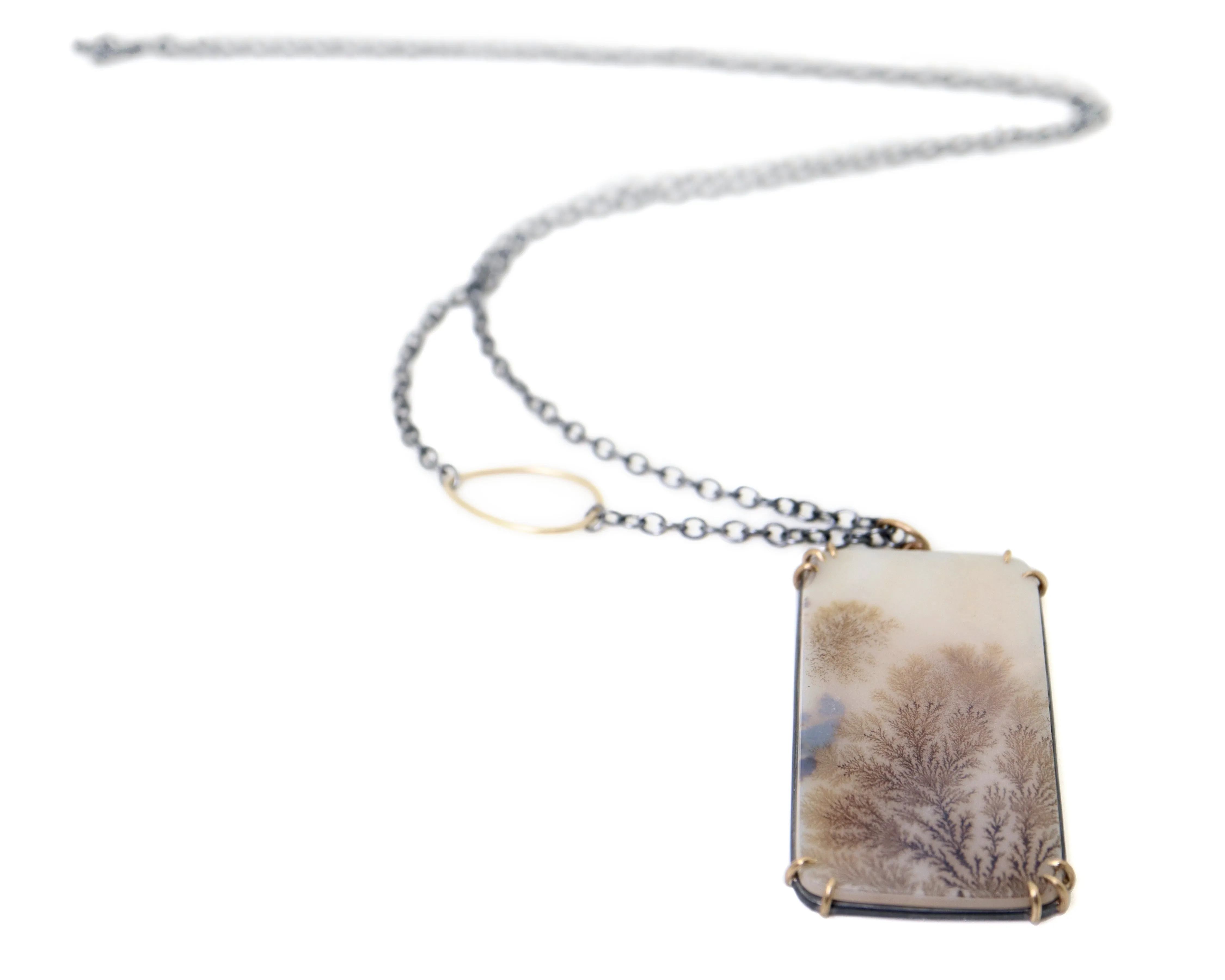 Kelp Forest Dendritic Agate Vanity Necklace