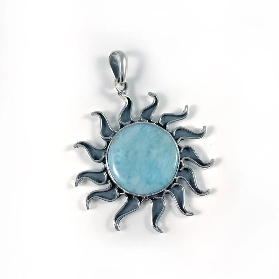 Larimar & Sterling Silver Pendant