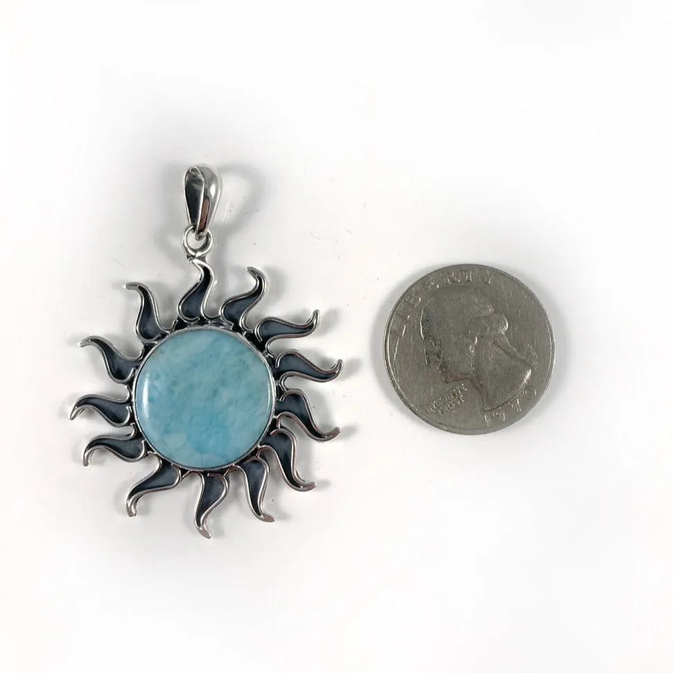 Larimar & Sterling Silver Pendant