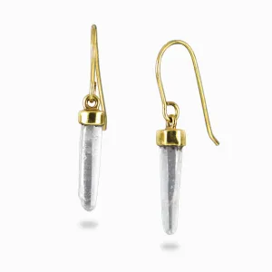 Laser Quartz Drop Earrings