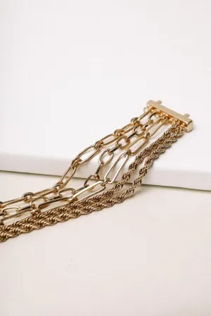 Layered Gold Chain Bracelet