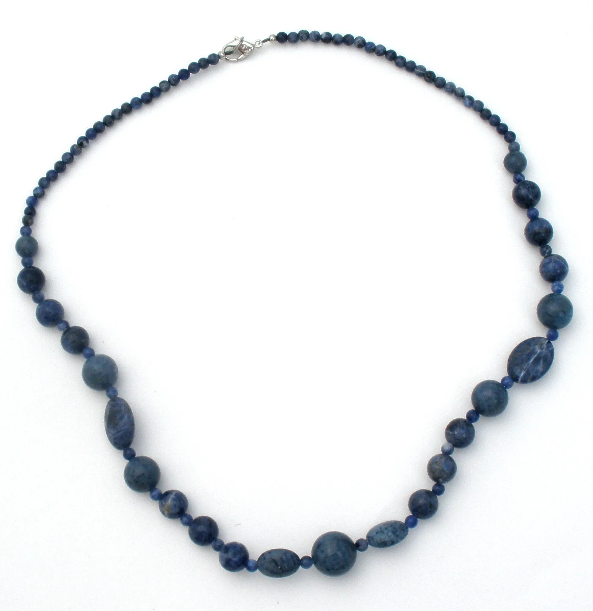 Lee Sands Blue Sodalite Bead Necklace 22"