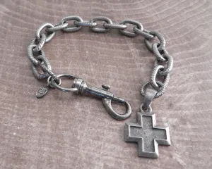 Link Hack Bracelet with Square Cross