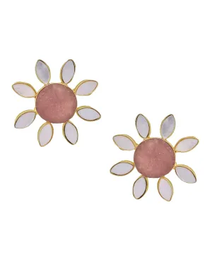 Lisa Flower Earrings (Quartz)