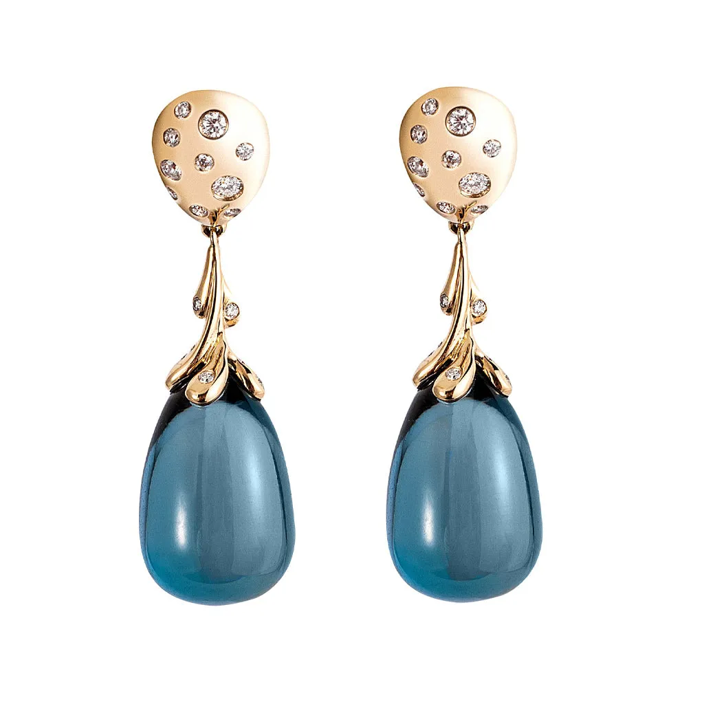 London Blue Topaz Drop Earrings