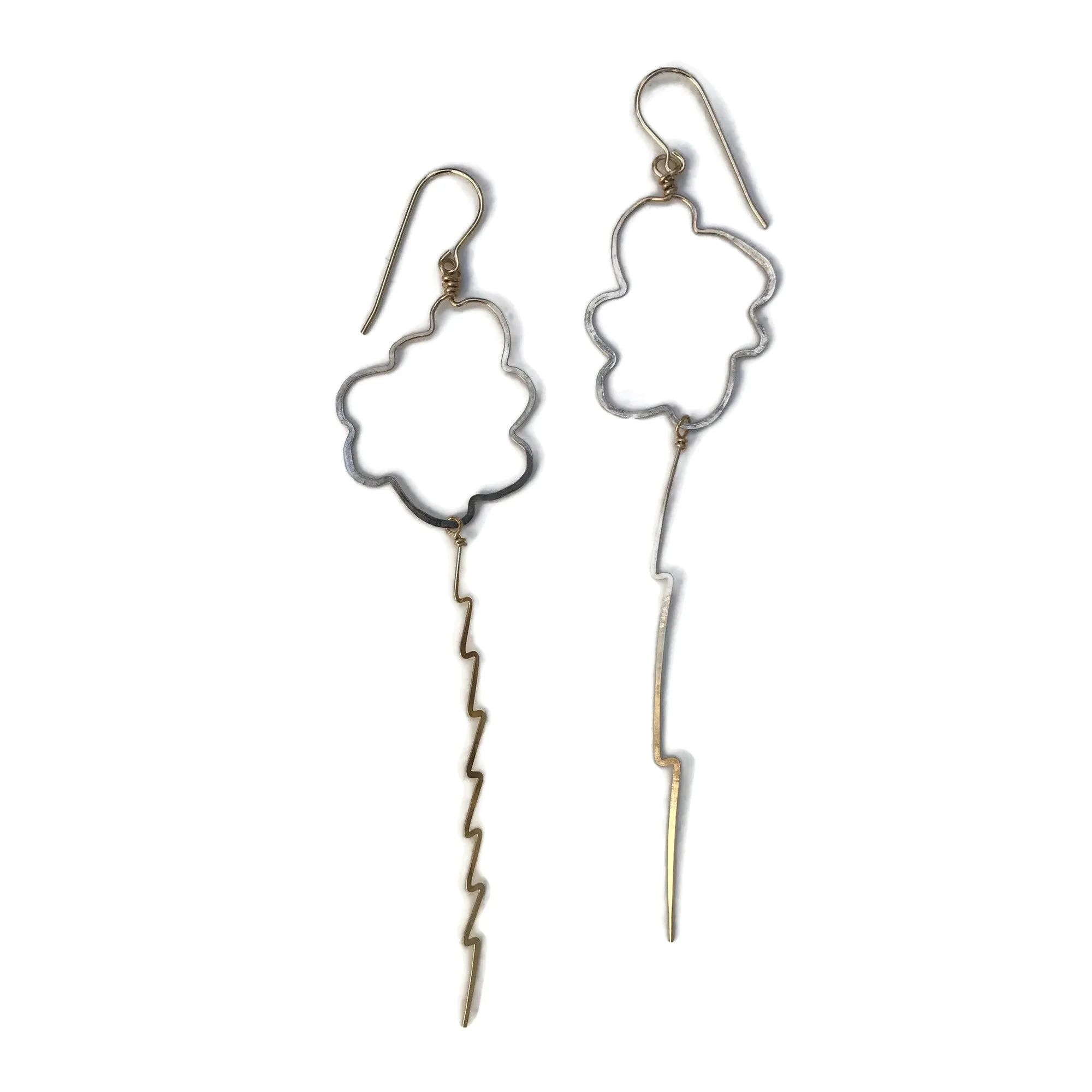 Long Cloud Bolt Earrings