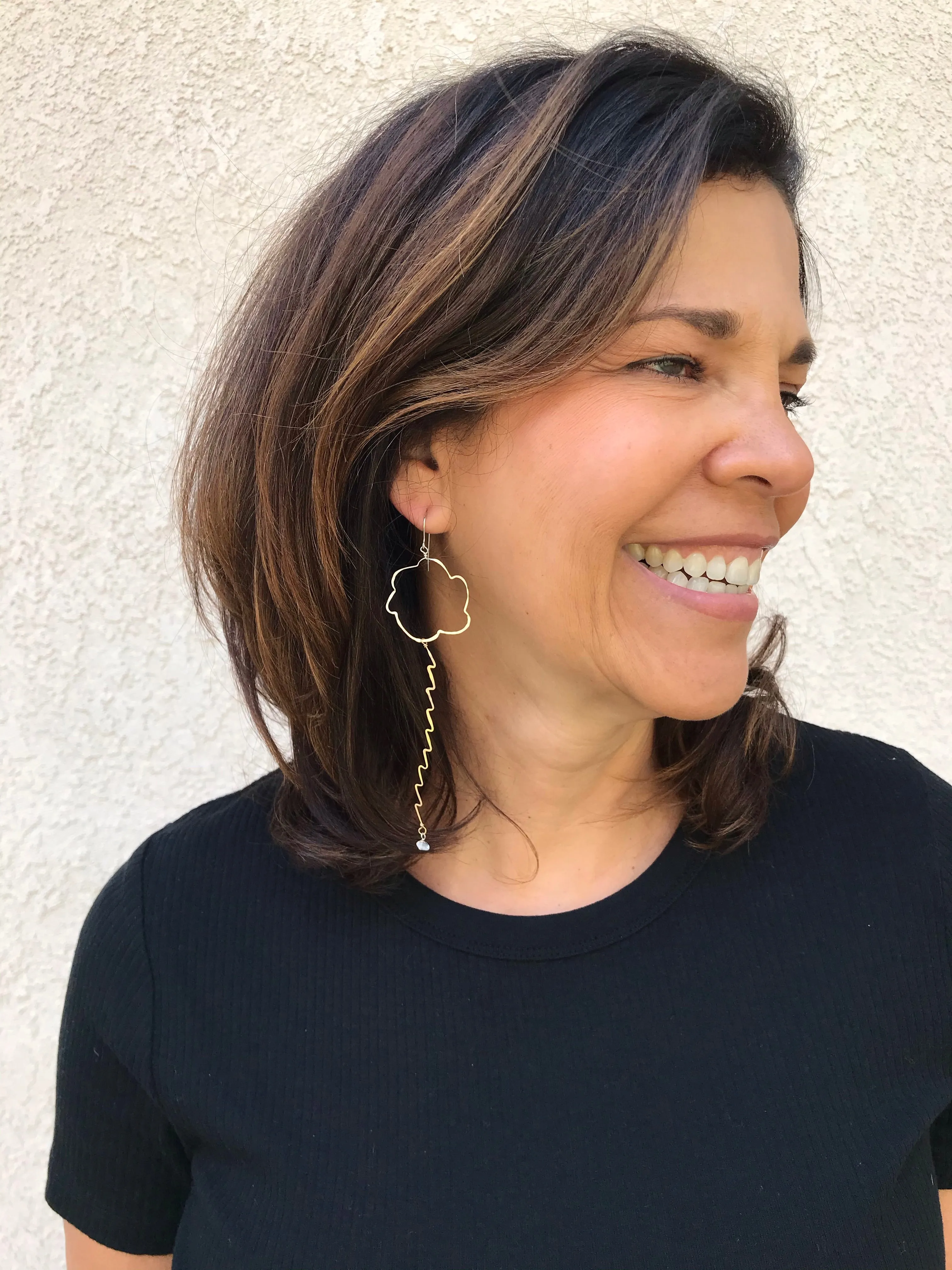 Long Cloud Bolt Earrings