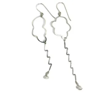 Long Cloud Bolt Earrings