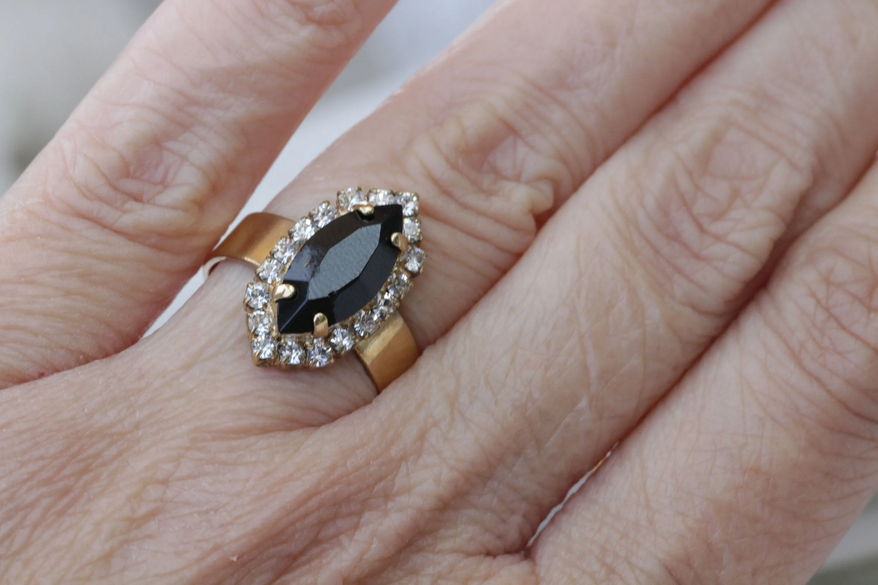 Marquise BLACK Ring