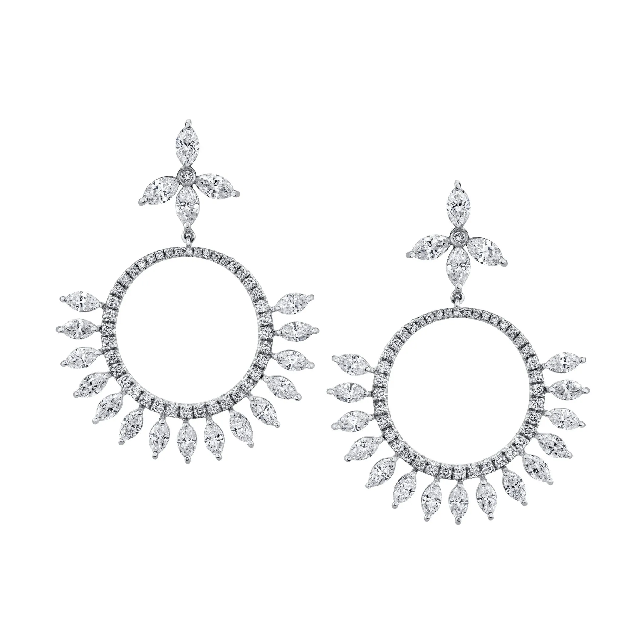 Marquise Diamond Dangle Earrings