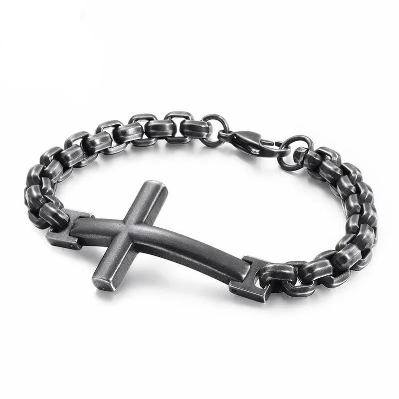 Men's Cross Bracelet <br> Man Of Faith